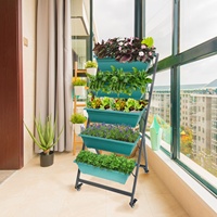 Jardinière surélevée verticale à 5 niveaux en acier thermolaqué pour jardin domestique et culture de légumes