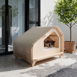 Mobilier de luxe moderne en bois pour animaux de compagnie : lit, transporteur et niche intérieure écologique pour petits animaux (OEM) - Product Image 2
