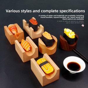 Soporte de Madera Sólida en Forma de U, Estilo Japonés, para <span class=keywords><strong>Sushi</strong></span>, Tacos y Rollos, Ideal para Exhibición en Restaurantes y Buffets (Venta al Por Mayor) - Product Image 5