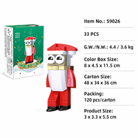 Set de Bloques de Construcción Personalizados con Personajes Navideños, Juguete de Construcción STEM, Ladrillos DIY OEM, Kit de Modelo Navideño, Regalo para Niños