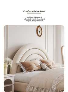 <span class=keywords><strong>เตียง</strong></span>ควีนไซส์ ยี่ห้อ YOUTAI รุ่น French Cream Style ผิวสัมผัสกำมะหยี่ นุ่มสบาย บุด้วยฟองน้ำ โครงไม้ <span class=keywords><strong>หัว</strong></span><span class=keywords><strong>เตียง</strong></span>ทรงรุ้ง - Product Image 4