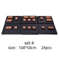 Ensemble de présentoirs à bijoux modernes Jinsky de luxe en microfibre marron recyclable, avec conteneurs de rangement multi-tailles personnalisés pour diamants en vrac