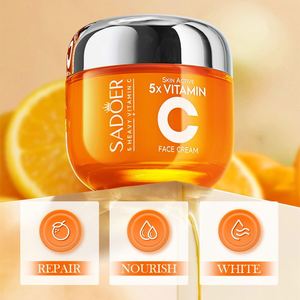 SADOER, <span class=keywords><strong>crema</strong></span> hidratante reafirmante blanqueadora de vitamina C quíntuple con logotipo personalizado OEM, <span class=keywords><strong>crema</strong></span> iluminadora calmante <span class=keywords><strong>para</strong></span> <span class=keywords><strong>piel</strong></span> <span class=keywords><strong>mixta</strong></span> - Product Image 3