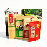 Sachet d'emballage personnalisé scellé, refermable, à fermeture éclair, Doypack, en papier kraft de qualité alimentaire avec fenêtre pour aliments pour animaux de compagnie