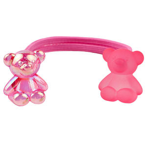 फैशन 2 pcs/sसेट प्यारा कार्टून कैंडी भालू बालों के बाल संबंध नरम बालों की रस्सी कपड़े के सामान लड़कियों को मीठे शैली रबर हेयरबैंड - Product Image 5