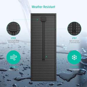 لوح شمسي ثنائي الوجه من AISmartlink بقوة 120 واط وجهد 12 فولت، لوح شمسي أحادي البلورة عالي الكفاءة يعمل مع الشاحن - Product Image 4