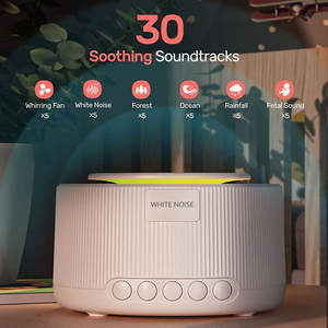 Máquina de Sonido de Ruido Blanco Portátil, Redonda, Sin Bucle, con USB, para Bebés y <span class=keywords><strong>Adultos</strong></span>, Personalizable - Product Image 6