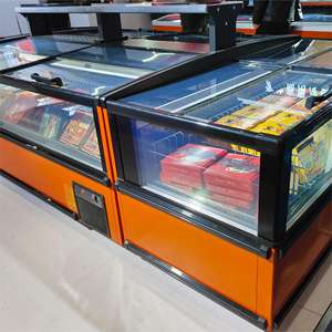 Congélateur de supermarché à vente chaude, réfrigérateur, <span class=keywords><strong>armoire</strong></span> réfrigérée, porte coulissante en verre, grande fenêtre, combinaison d'îlot de cuisine - Product Image 5