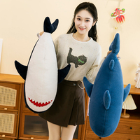 Vente en gros OEM ODM – Nouveaux jouets en peluche requin créatifs, oreillers en peluche super doux et mignons, jouets en peluche requin géants avec logo personnalisé