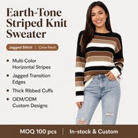 Pull-over personnalisé OEM & ODM pour femme, tricoté, manches longues, col rond, automne-hiver, Noël, polyester, multi-tops, Ropa De Mujer