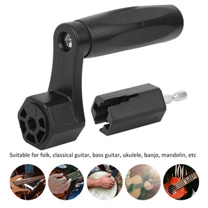 2 in 1 Guitar <strong>String</strong> <strong>Winder</strong> Black ABS Bridge Pin Peg Screwdriver <strong>Drill</strong> Bit - Product Image 2