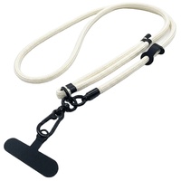 Cordon de téléphone tendance 8 mm, sangle tour de cou réglable 150 cm, boucle en alliage de zinc, glissière en cuir antidérapante, patch logo personnalisé