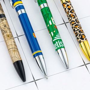 Custom Logo 1.0Mm New Multi-Color Floral Film Heat Transfer Ballpoint Twist-Action Metal Hotel Conference Gift <b>Pen</b> - Product Image 3