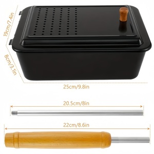 Machine à popcorn à l'<span class=keywords><strong>ancienne</strong></span> avec revêtement antiadhésif et longue poignée, idéale pour la cuisson en plein air au feu de camp et les réunions de famille - Product Image 3