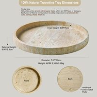 Natürlicher Marmor Runder Tortenständer D25CM Umweltfreundlich mit Marmorplatte und Steinbasis für Hochzeiten und Zuhause