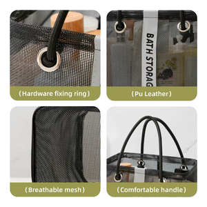 MIXWARES Cesta de Aseo Portátil de Malla con Drenaje - Organizador Plegable de Gran Capacidad para Viajes y Almacenamiento en el Hogar, para Baño y Gimnasio - Product Image 6