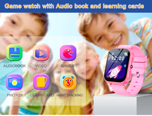 HD IPS màn hình cảm ứng Smartwatch trẻ em câu đố âm thanh học thẻ tính năng giáo dục <span class=keywords><strong>Video</strong></span> Camera Pedometer không thấm nước IP67 iOS 4g - Product Image 6