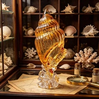 Sculpture en cristal d'ambre, objet décoratif pour vitrine de curiosités et étagère de style côtier