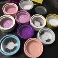 Marque privée en gros personnaliser rose 3 paires de cils livre 25mm 3d vison bande cils boîte d'emballage vendeur de livres