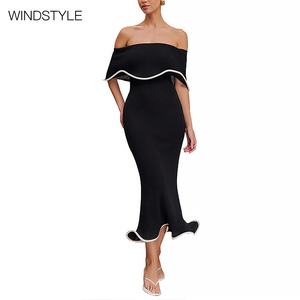 green emerald velvet dress Black One-shoulder Western Party Wear Dress For Plus Size Women