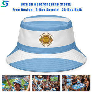 Chapeau Bob Personnalisé à Imprimé Football Mondial 2026, Prix Usine Fabricant, Séchage Rapide, <span class=keywords><strong>Large</strong></span> Bord, Casquette de Pêcheur pour l'Été - Product Image 1
