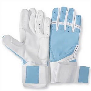 Customized Long Cuff Leather Baseball Softball Catcher Batting Gloves High Quality Right-Handed Full Finger Adult Youth - Product Image 1