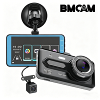 Promo Grosir Pabrik Mesin Hadiah Dash Cam Layar Sentuh 4-inci Kamera Ganda Sudut 130 Derajat Kotak Hitam Mobil 1080P Loop