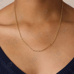 Collier pendentif en argent 925 Gemnel, minimaliste, moderne, avec croix carrée, fermoir en U et pendentif en Y - Product Image 6