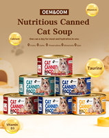 Nourriture humide pour chats de tous âges, en conserve, à base de bouillon au parfum de viande fraîche, texture crémeuse et onctueuse