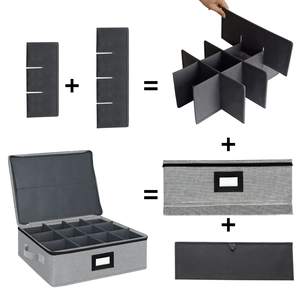 กล่องเก็บแก้วมักตัวแบ่งช่องสำหรับใส่ชา,เคสจัดเก็บกาแฟกล่องปกป้องแก้วกาแฟ12ใบและถ้วยชา - Product Image 4