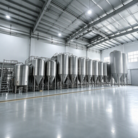 Fermenteur conique en acier inoxydable personnalisé de 2000L à 500000L, cuve de fermentation de bière avec pompe PLC