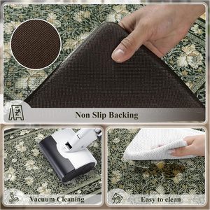 Kimode เสื่อ2ชิ้นกันความเหนื่อยล้าลายดอกไม้, ขนาด17 "x 47" 17 "x 29" ชุดครัวพื้นลายดอกไม้ - Product Image 6