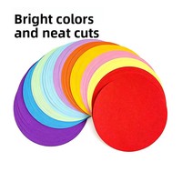 Papier Origami Rond Couleurs Assorties 6cm/9.5cm/15cm Découpé à la Main Pour Peinture Couleurs Assorties 14 Ans et Plus Vente en Gros