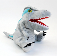 Marionnette à main personnalisée avec bouche mobile en peluche 14 pouces dragon marionnette à main personnalisée en peluche animale