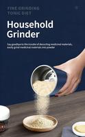 Moulin à poudre portable en acier inoxydable pour usage domestique, hôtelier et automobile, avec réduction du bruit, pour grains médicinaux et café