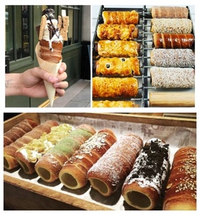 Kurtoskalacs kurtos kalacs Con lăn ống khói bánh lò kurtos kalacs-macchina Bánh Snack trdelnik nướng máy thép không gỉ - Product Image 3