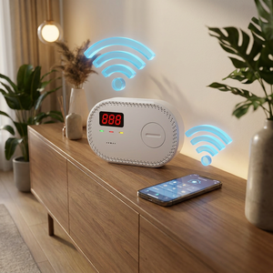 เครื่องตรวจจับก๊าซคาร์บอนมอนอกไซด์ไร้สาย 2.4GHz สำหรับบ้านทั้งหลัง พร้อมระบบแจ้งเตือนผ่านแอป เชื่อมต่อ Wi-Fi - Product Image 3
