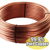 Câble de terre en cuivre sans oxygène de 70 mm², conducteur nu, 1 KV, prix d'usine pour la mise à la terre/de la mise à la terre des centrales électriques/solaires/tours de télécommunication