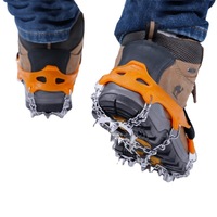 Crampons d'hiver Crampons durables Crampons de traction 11 en acier inoxydable Ice Grip Fit Boots Shoes
