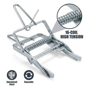 Trappola <span class=keywords><strong>per</strong></span> Topolini Professionale a 16 Molle, in Acciaio Zincato, Resistente alle Intemperie, Riutilizzabile, <span class=keywords><strong>per</strong></span> Gopher e Ratti - Product Image 1