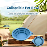 Gamelle pliable en silicone réglable pour chien, distributeur de nourriture lente, bol d'eau portable pour le camping, la randonnée, les chats et les poulets