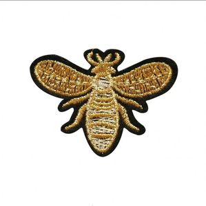 Badge brodé personnalisé pour T-shirt, appliques de vêtements, logo sur mesure, patch brodé abeille à coudre pour chapeau et sac - Product Image 5
