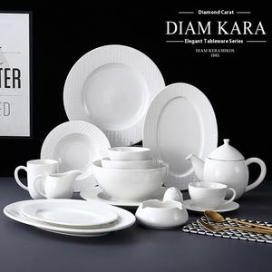 Ciotola in ceramica bianca pura per zuppa per ristorante occidentale uso domestico in rilievo creativo con Design a forma di pesce pianta in stile classico - Product Image 5