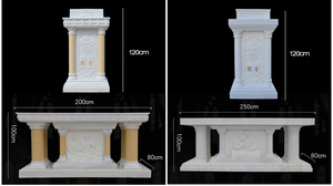 Fabbrica diretta mano intagliato in marmo pulpito podio per la progettazione della chiesa religiose decorate sculture in pietra e sculture - Product Image 3