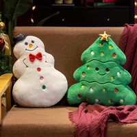 Ensemble de coussins de Noël mignons en forme de maison, bonhomme de neige, homme en pain d'épices, sapin de Noël, coussin décoratif pour la maison, décoration de Noël
