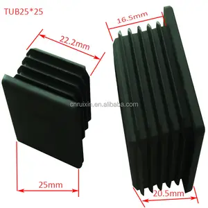 Fast Delivery PP Plastic Square Tube25*25*22.2mm Plastic Plug Pipe End Cap Tube Insert