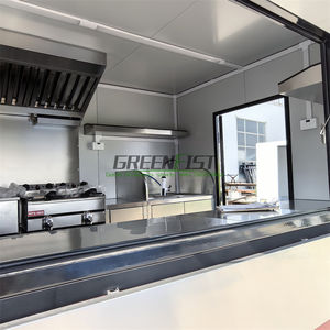 작은 핑크 스테인레스 스틸 모바일 식품 트레일러 냉장고 녹 방지 핫도그 카트 - Product Image 5