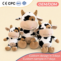 Peluche personnalisée Vache Mignonne, Jouet en Peluche Doux au Toucher pour Enfants, Vente en Gros pour Boutiques de Cadeaux