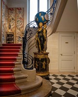 Guangdong Foshan Villa de luxe Maison Escalier en colimaçon Conception Escalier Mable personnalisé
