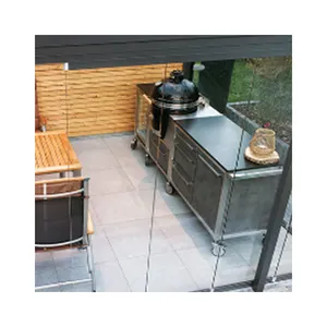 Customized furniture european style gas outdoor kitchen with charcoal grill